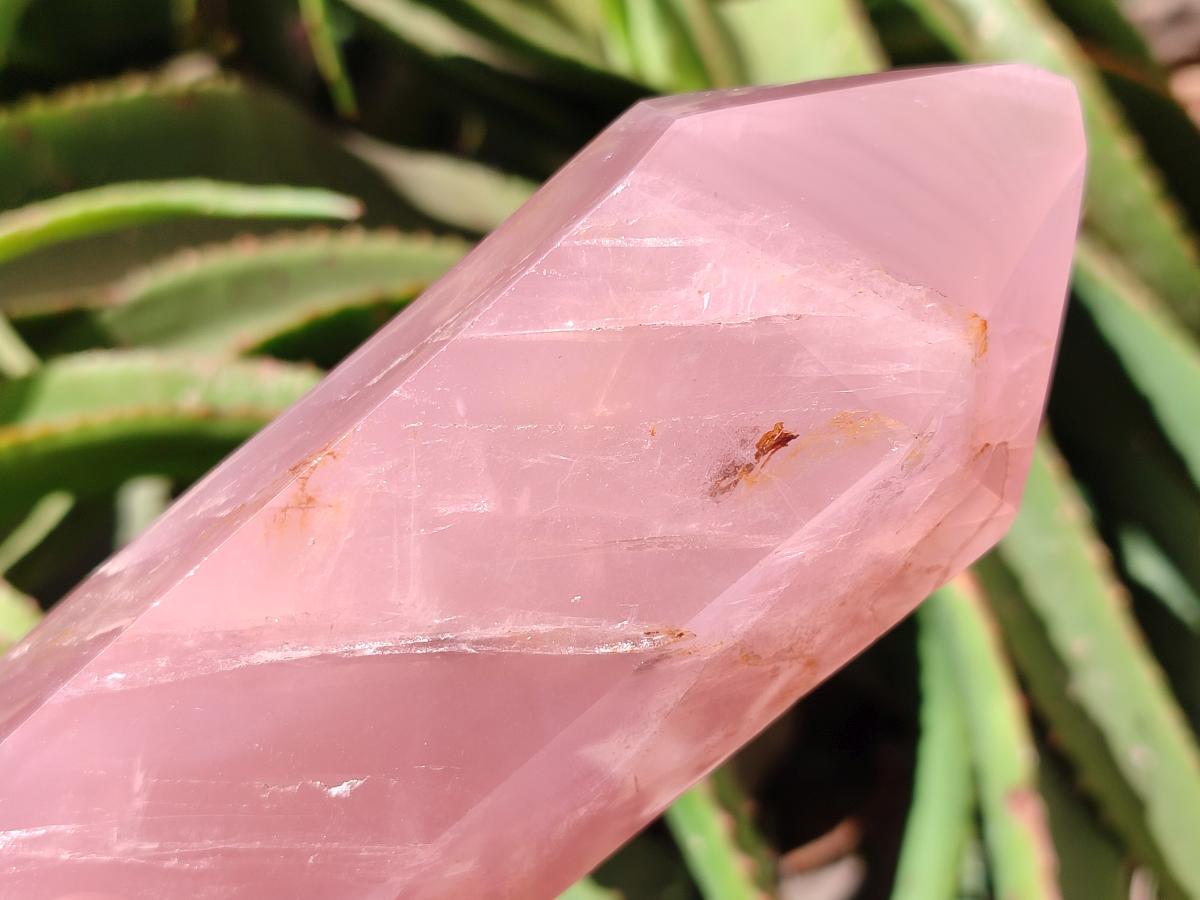 Polished Double Terminated Rose Quartz Crystals x 2 From Madagascar