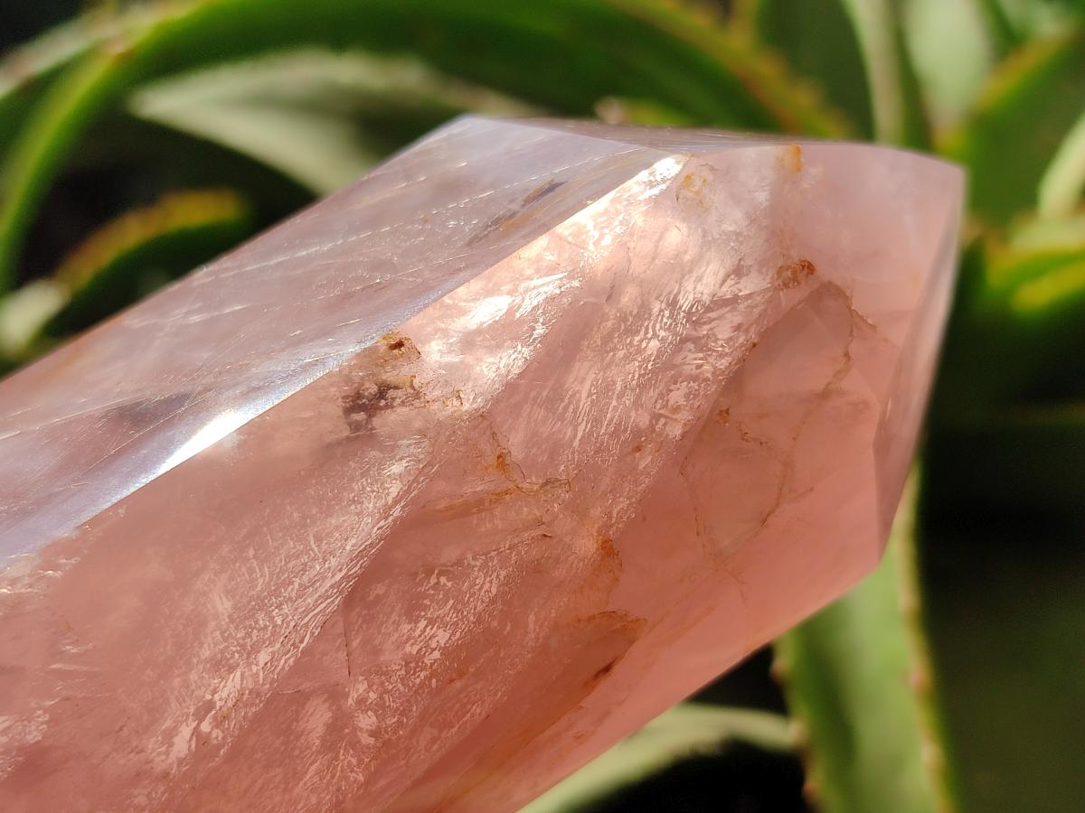 Polished Double Terminated Rose Quartz Crystals x 2 From Madagascar