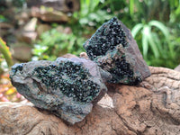 Natural Libethenite Crystals On Dolomite Matrix Specimens x 6 From Shituru, Congo