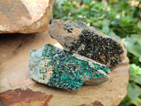 Natural Libethenite Crystals On Dolomite Matrix Specimens x 6 From Shituru, Congo