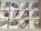 Natural Jacaranda Amethyst Single Crystals x 12 From Mumbwa, Zambia