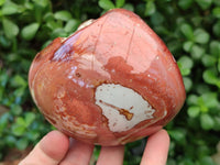 Polished On One Side Polychrome Jasper Nodules x 3 From NW Coast, Madagascar