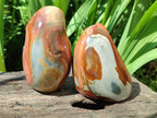 Polished On One Side Polychrome Jasper Nodules x 3 From NW Coast, Madagascar