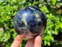Polished Blue Iolite Water Sapphire Sphere x 2 From Madagascar
