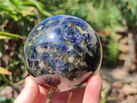 Polished Blue Iolite Water Sapphire Sphere x 2 From Madagascar