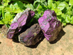 Natural Metallic Cobbed Purpurite Specimens x 12 From Erongo, Namibia