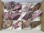 Natural Metallic Cobbed Purpurite Specimens x 12 From Erongo, Namibia