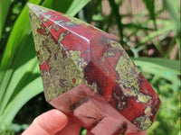 Polished Bastite Dragonsblood Stone Display Crystal x 2 From Tshipise, South Africa