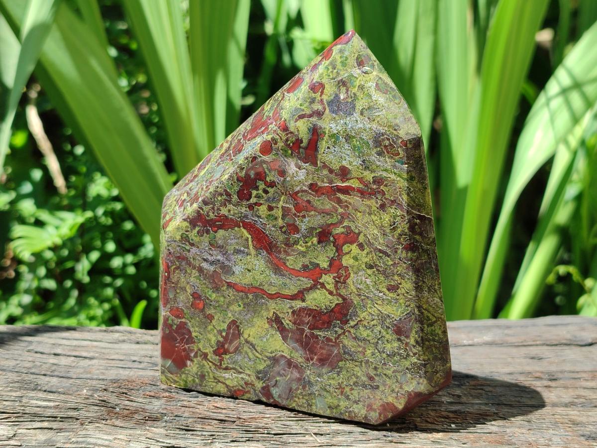 Polished Bastite Dragonsblood Stone Display Crystal x 2 From Tshipise, South Africa