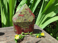 Polished Bastite Dragonsblood Stone Display Crystal x 2 From Tshipise, South Africa