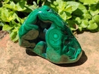 Polished Flower Banded Malachite Free Forms x 3 From Congo