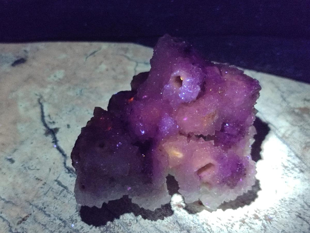 Natural Drusy Quartz Coated Calcite Pseudomorph Snow Finger Crystals x 12 From Albert's Mountain, Lesotho