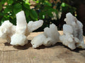 Natural Drusy Quartz Coated Calcite Pseudomorph Snow Finger Crystals x 12 From Albert's Mountain, Lesotho