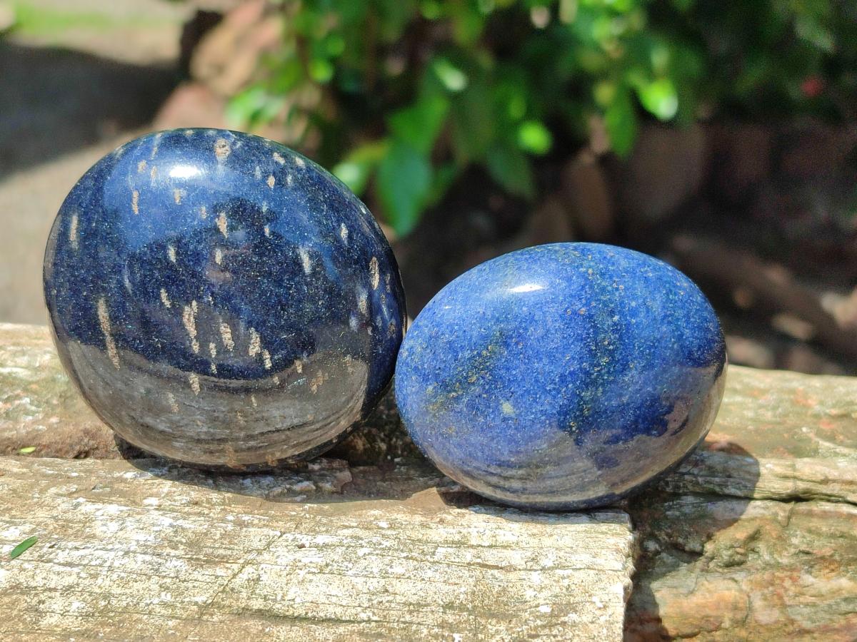 Polished Lazulite Galets x 12 From Madagascar