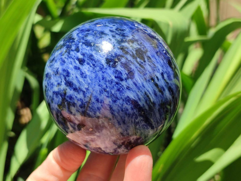 Polished Sodalite Spheres x 2 From Kunene River, Namibia