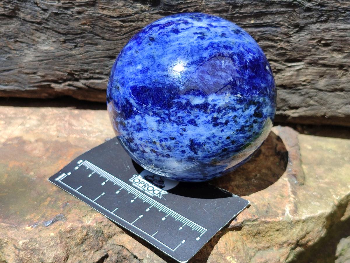 Polished Sodalite Spheres x 2 From Kunene River, Namibia
