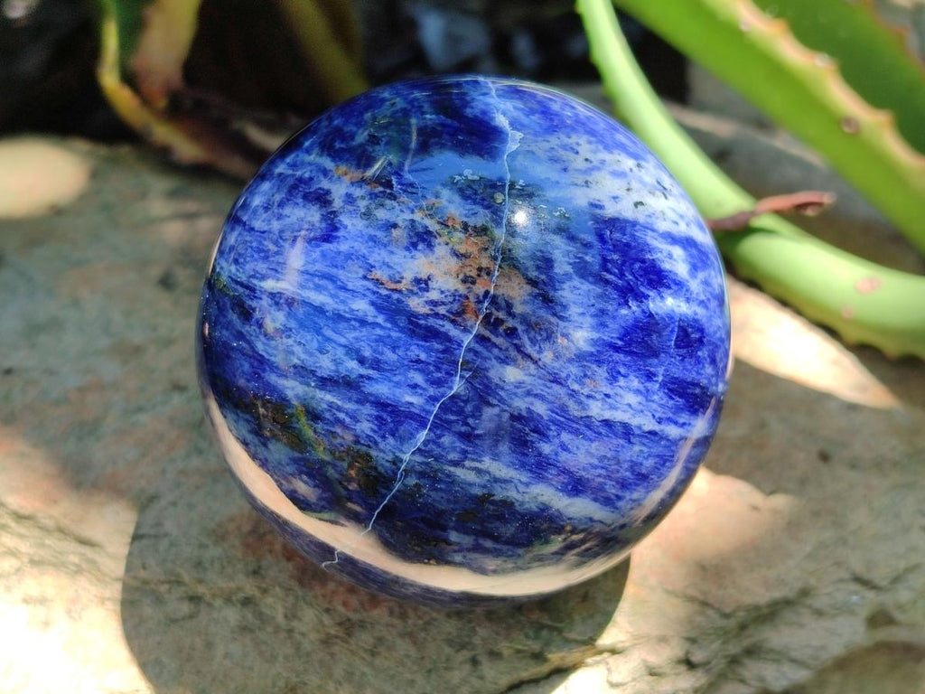Polished Sodalite Spheres x 2 From Kunene River, Namibia