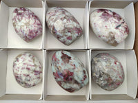 Polished Rubellite Pink Tourmaline Standing Free Forms x 6 From Ambatondrazaka, Madagascar