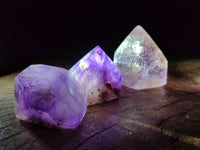 Polished Smokey Amethyst Window Crystals x 20 From Akansobe, Madagascar