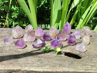 Polished Smokey Amethyst Window Crystals x 20 From Akansobe, Madagascar