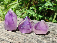 Polished Smokey Amethyst Window Crystals x 20 From Akansobe, Madagascar
