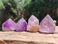 Polished Smokey Amethyst Window Crystals x 20 From Akansobe, Madagascar