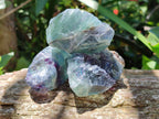 Natural Watermelon Fluorite Cobbed Specimens x 24 From Uis, Namibia