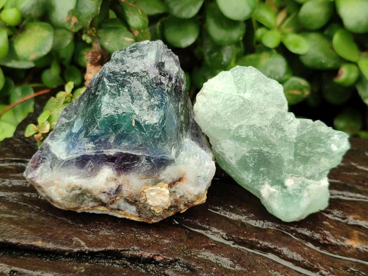 Natural Watermelon Fluorite Cobbed Specimens x 24 From Uis, Namibia