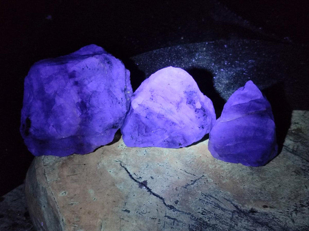 Natural Watermelon Fluorite Cobbed Specimens x 24 From Uis, Namibia