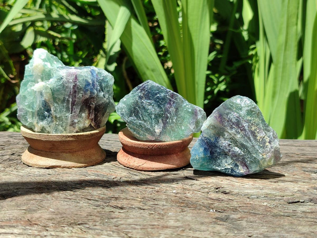 Natural Watermelon Fluorite Cobbed Specimens x 24 From Uis, Namibia