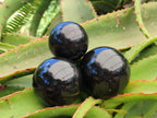 Polished Black Basalt Spheres x 12 From Madagascar
