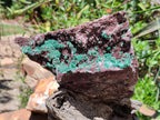 Natural Drusy Coated Ball Malachite with Drusy Quartz On Dolomite Specimen x 1 From Mindingi Mine, Kambove, Congo