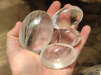 Polished Clear Rock Crystal Galets x 12 From Amoron’i Mania Madagascar