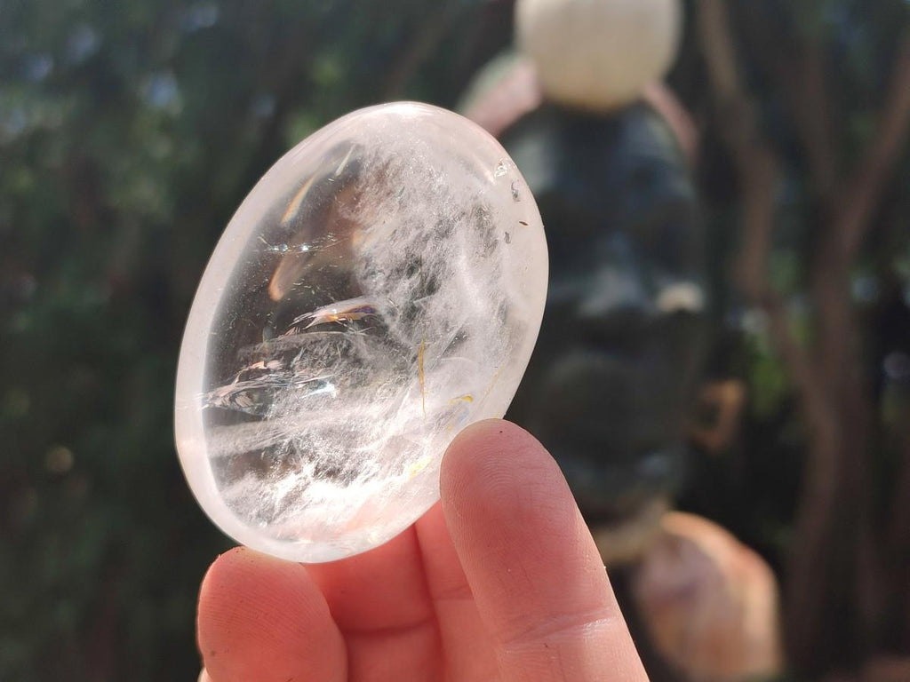 Polished Clear Rock Crystal Galets x 12 From Amoron’i Mania Madagascar