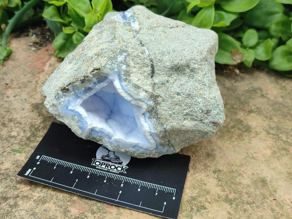 Natural Blue Lace Agate Geode Specimens x 3 From Nsanje, Malawi - Toprock Gemstones and Minerals 