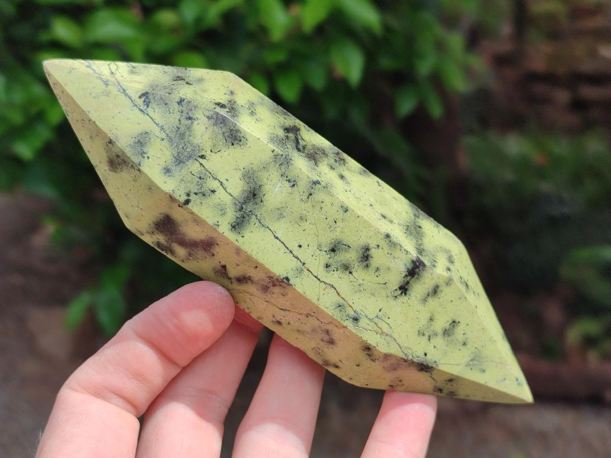 Polished Double Terminated Leopard Stone x 6 From Zimbabwe - Toprock Gemstones and Minerals 