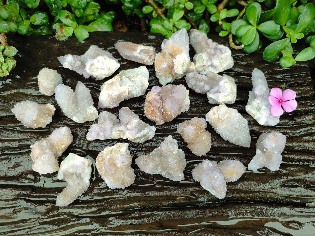 Natural Amethyst and Ametrine Spirit Crystals x 20 From Boekenhouthoek, South Africa