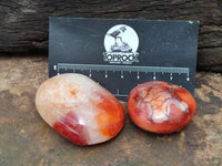 Polished Carnelian Agate Gemstone Galets x 23 From Madagascar