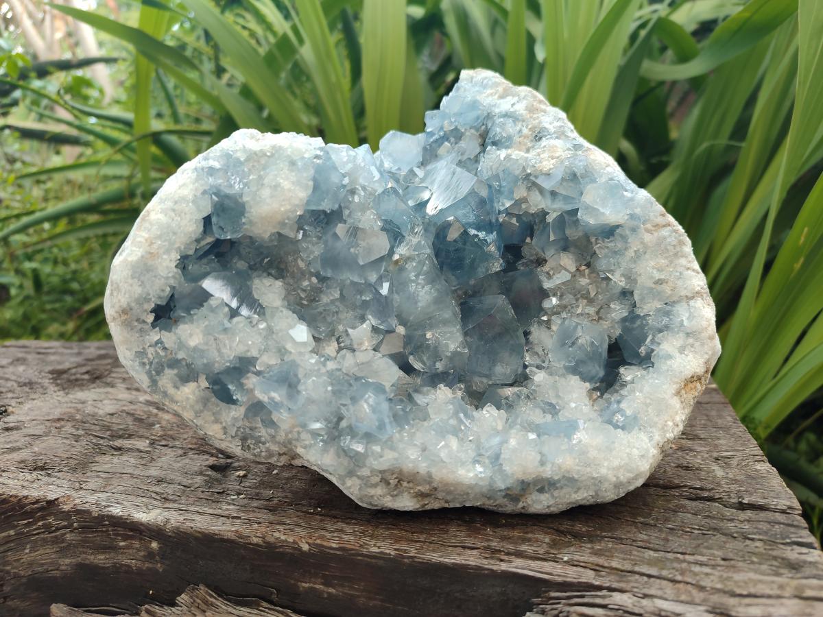 Natural Blue Celestite Geode Specimen x 1 From Sakoany, Madagascar