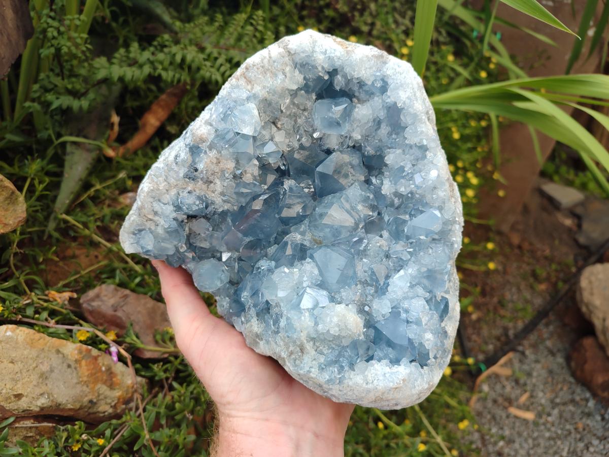Natural Blue Celestite Geode Specimen x 1 From Sakoany, Madagascar
