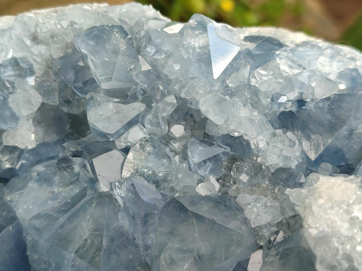 Natural Blue Celestite Geode Specimen x 1 From Sakoany, Madagascar