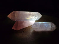 Polished Double Terminated Rose Quartz Crystals x 4 From Madagascar