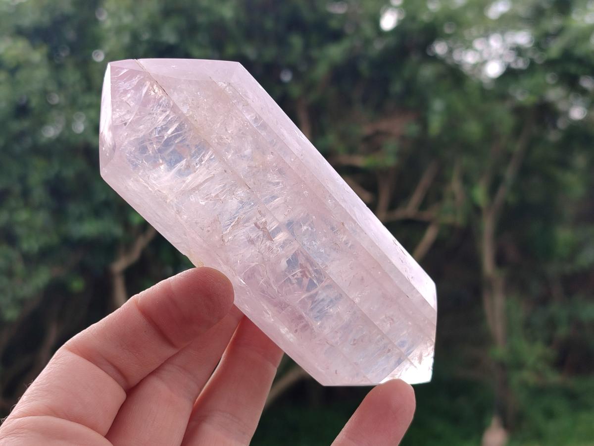 Polished Double Terminated Rose Quartz Crystals x 4 From Madagascar - Toprock Gemstones and Minerals 