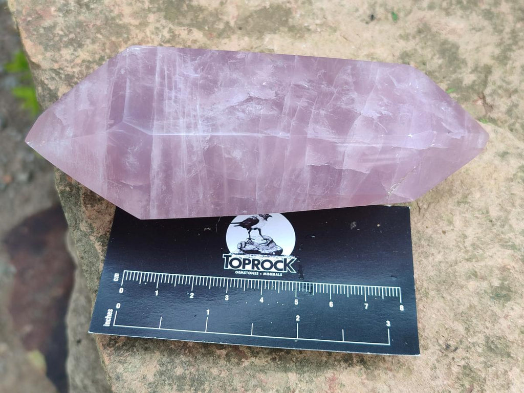 Polished Double Terminated Rose Quartz Crystals x 4 From Madagascar - Toprock Gemstones and Minerals 