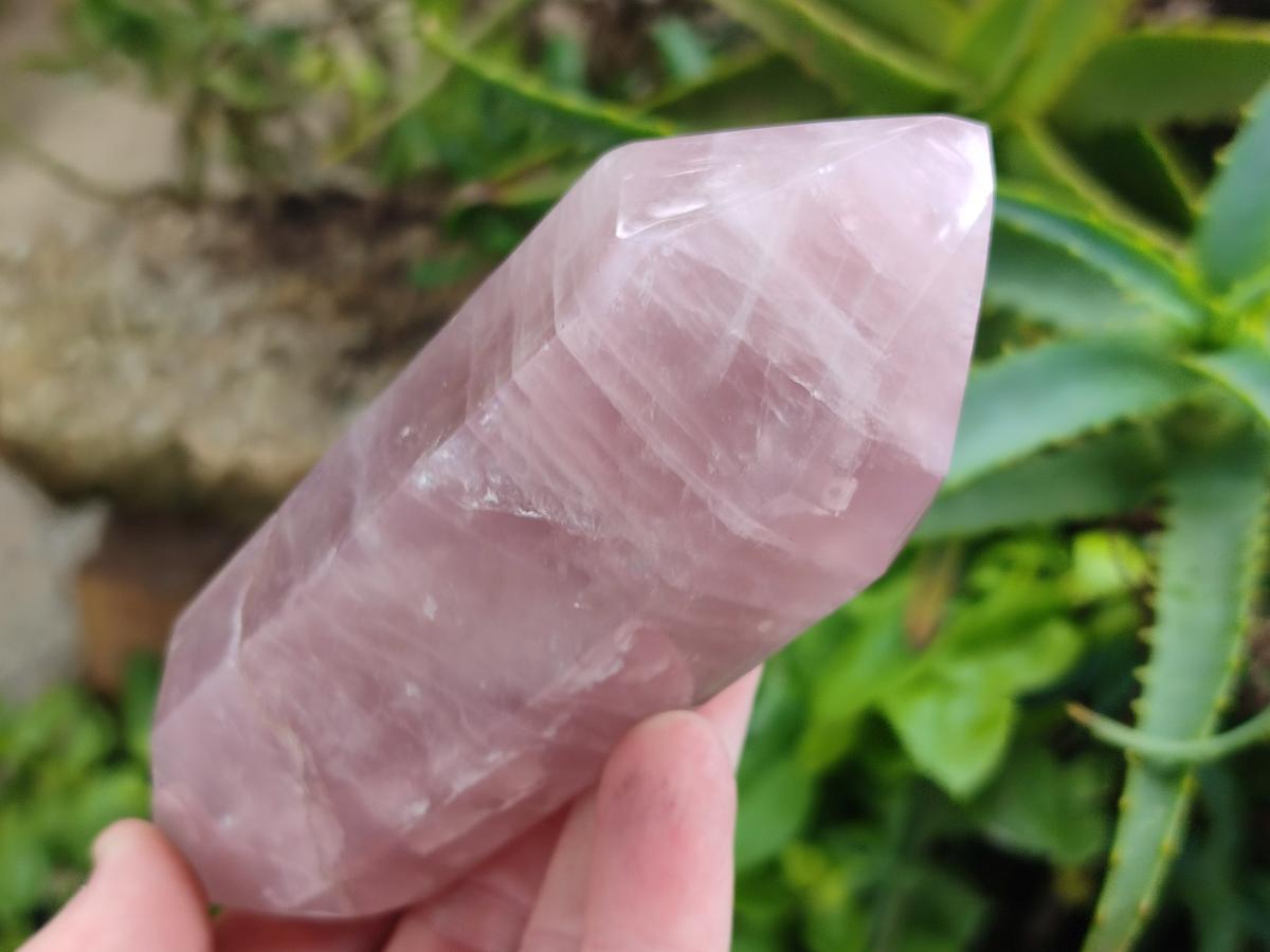 Polished Double Terminated Rose Quartz Crystals x 4 From Madagascar