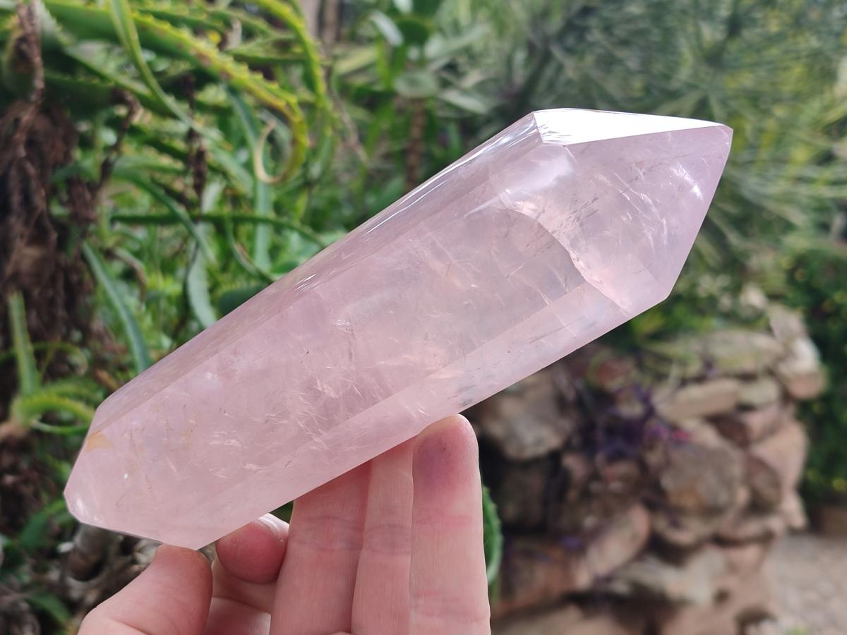 Polished Double Terminated Rose Quartz Crystals x 4 From Madagascar - Toprock Gemstones and Minerals 