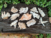 Natural Drusy Quartz Coated Calcite Pseudomorph Specimens x 12 From Albert's Mountain, Lesotho