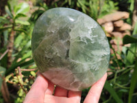 Polished Green Fluorite Standing Free Form x 2 From Madagascar