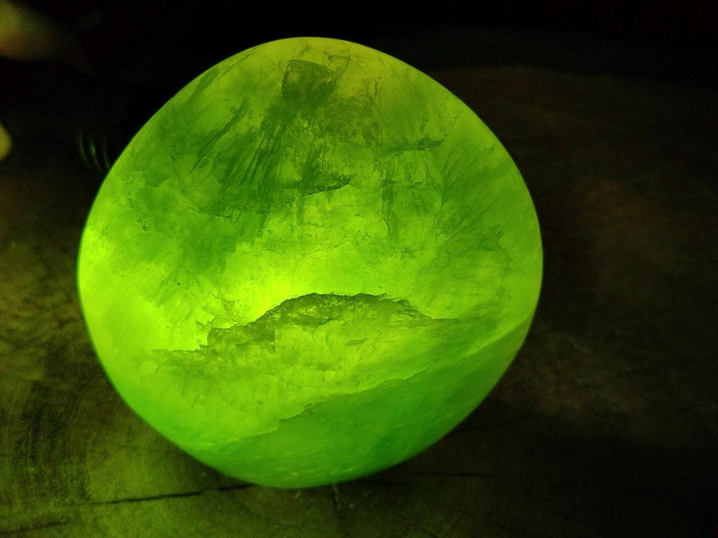 Polished Green Fluorite Standing Free Form x 2 From Madagascar