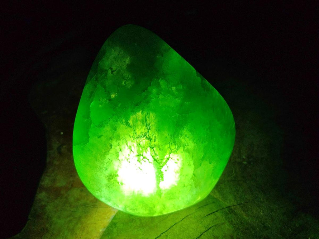 Polished Green Fluorite Standing Free Form x 2 From Madagascar